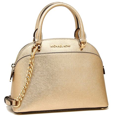 michael kors emmy lg dome satchel pale gold|Michael Kors Emmy satchel.